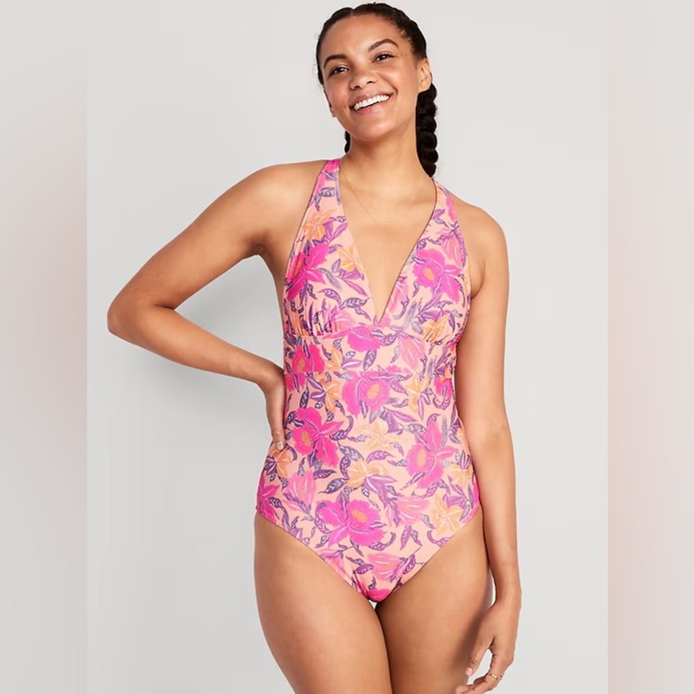 Old Navy Floral One Piece Bathing Suit Size M